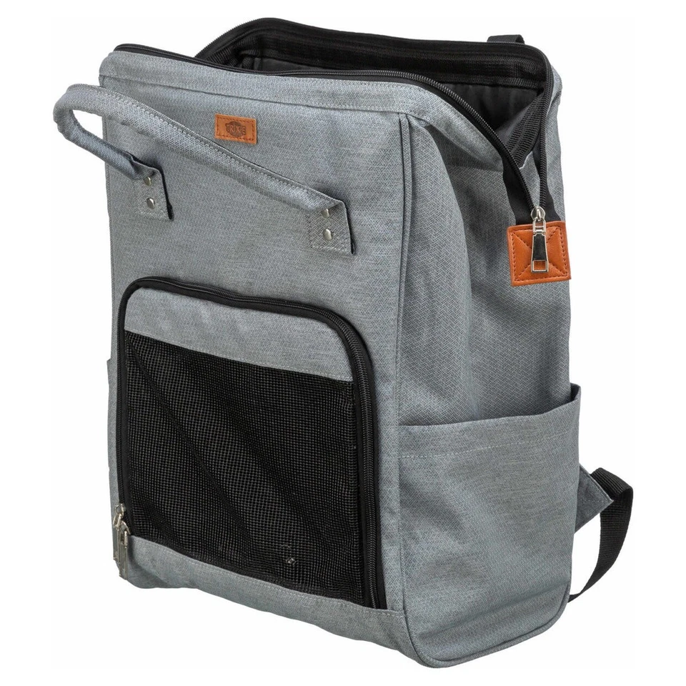 Trixie Hunde-Rucksack Ava grau, 32x42x20cm, Tragetasche für Hunde bis 10kg - Bild 2 von 4