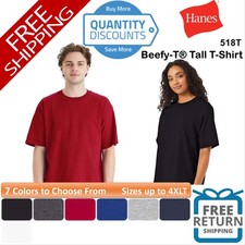 Hanes Beefy-T Tall Sizes Short Sleeve Pre-shrunk T-Shirt Up To 4XLT 518T