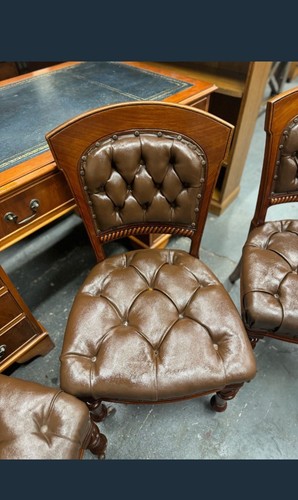 X6 Original Buttoned Backed Victorian Chairs From A Manor House In Scotland - Picture 6 of 18