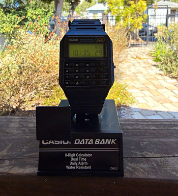Neon green color modded Casio Calculator/Data Bank/CA53W-1 watch new with box