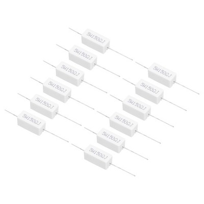 12 Pcs 150 Ohm Resistors, 5W Power Ceramic Cement Resistor Kit Tolerance 5%