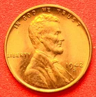 1942-S Lincoln Wheat Cent Penny GEM RED BU From an Original Bank Roll