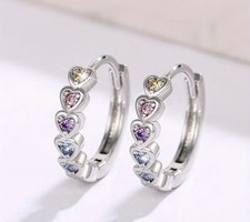 Hoop Earrings Silver Gifts for her Jewellery children’s earrings 925 Uk New