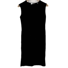 Vince Womens Black Sleeveless Knit Midi Dress Size S Minimal Capsule Career