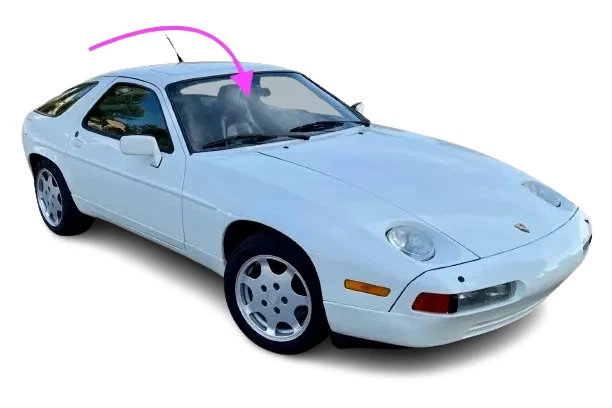 Подходит для: 1978-1989 Porsche 928 2 двери купе переднее лобовое стекло стекло - Изображение 2 из 4