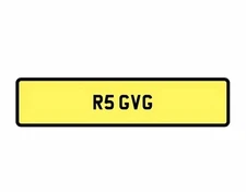 R5 GVG : UK registration private number plate 