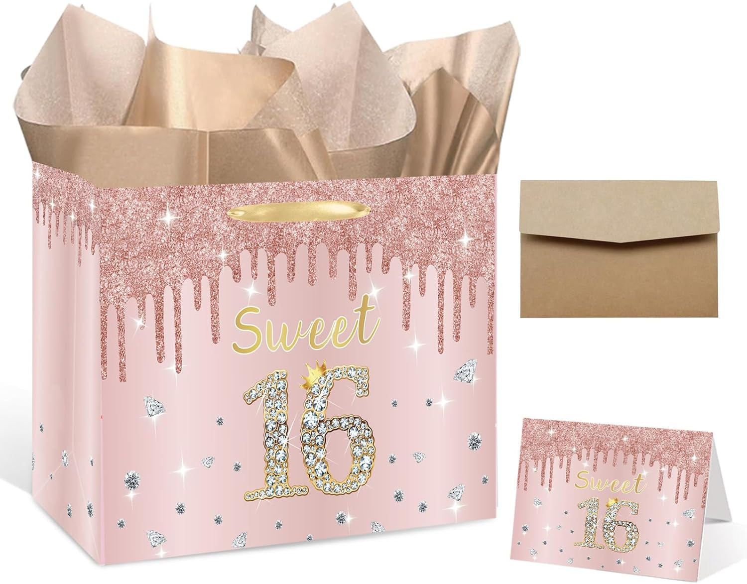 And Birthday Card Rose Gold 16th Birthday Gi