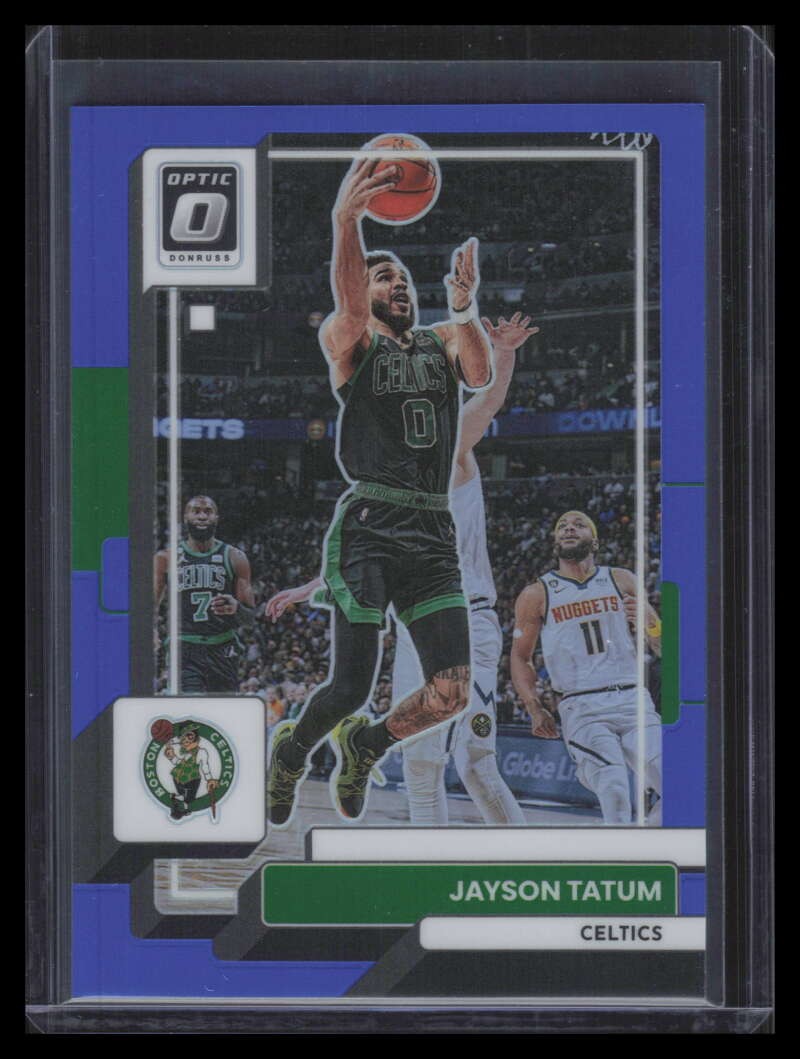 2022-23 Donruss Optic Blue Refractor 8 Jayson Tatum 46/49