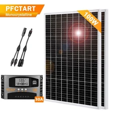 100W Solar Panel Kit 200W PV Module with 30A MPPT Charge Controller for RV Boat
