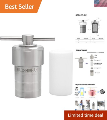 #ad High Pressure 100ml Hydrothermal Autoclave Reactor for Lab Synthesis 180C Max $194.99