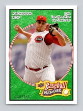 AARON HARANG 2008 UD Baseball Heroes #49 Emerald #'d 230/499 - CINCINNATI REDS