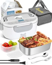 Electric Lunch Box , Eocolz 2 in 1 Food Heater Warmer .5L with Removable