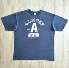 Vintage ALMOST Skateboards Shirt XL Round 3 Rodney Mullen Skate Enjoi Globe Flip