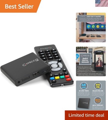 Versatile 4K Digital Media Player for USB Drives - Compact & Lightweight Design