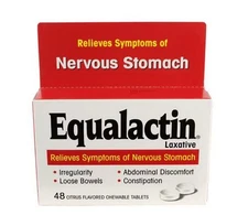 Equalactin Laxative Flatulence Treatment Tablet - 48 Count Pack Of 3