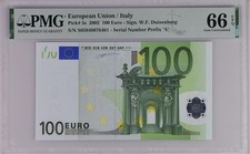European Union / Italy, P5s, 2002, 100 Euro, Sign. W. F. Duisenberg, PMG66EPQ