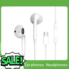 Headphones Earphones USB-C Type C For iPhone 15 16 Pro Max Plus iPad Pro Samsung