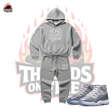 Grey Hoodie Joggers Grey Sweatsuit Men Women Unisex Sweatshirt Sweatpants Set
