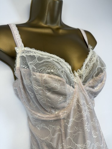 Fantasie Susanna Basque Full Cup Petal Pink Ivory Lace Bra Underwired UK 38DD - Picture 5 of 13