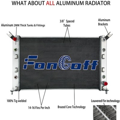 Aluminum Radiator for 2011~2019 Chevy Silverado GMC Sierra 2500HD 3500HD 6L