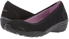 Skechers 22934 Size 6.5 Women's Ballet Flat Sneaker Black Memory Foam