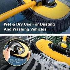 Adjustable Telescopic Car Wash Brush Kit Mop Long Handle Vehicle Cleaning Tool-