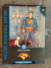 McFarlane Toys DC Theatrical Deluxe 7in WV1 - Superman w Krypto Superman Movie
