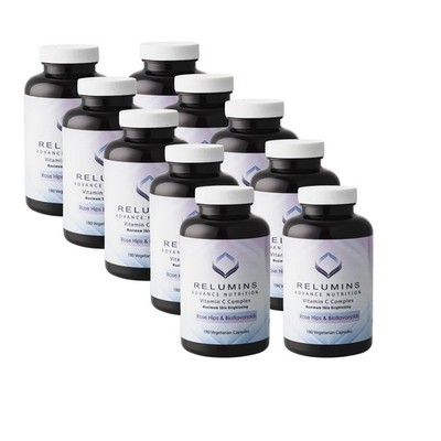 Relumins Advanced Vitamin C Supplement with Rose HIPS - 10 Bottles