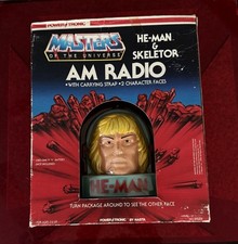 Vintage 1984 Masters of the Universe He-Man & Skeletor AM Radio by Power Tronic.