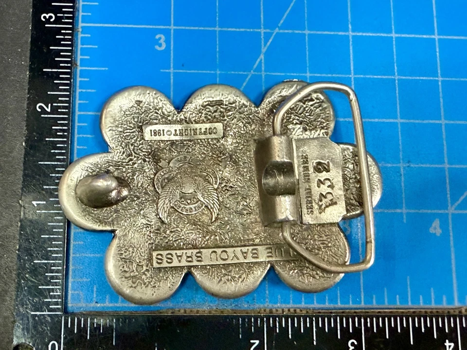 Buffalo Nickel Indian Chief Head Cluster Monedas Coleccionista De Colección 1981 Hebilla de Cinturón Foto 4 de 4