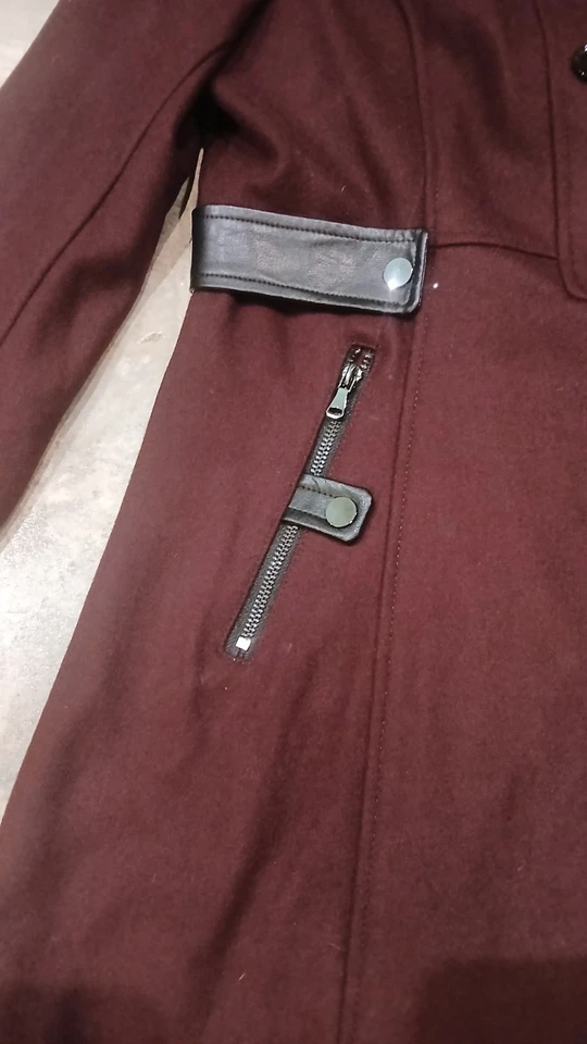 Worthington Womens XL Maroon Pea Coat New With Tags - Image 2 of 4