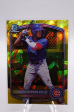Jefferson Rojas 2025 Bowman Draft Sapphire Gold Refractor /75 Chicago Cubs