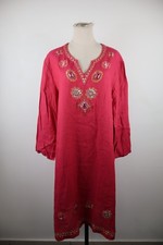 LUISA SPAGNOLI VESTITO ABITO CAFTANO DONNA TG S WOMAN VINTAGE CASUAL LINO LINEN