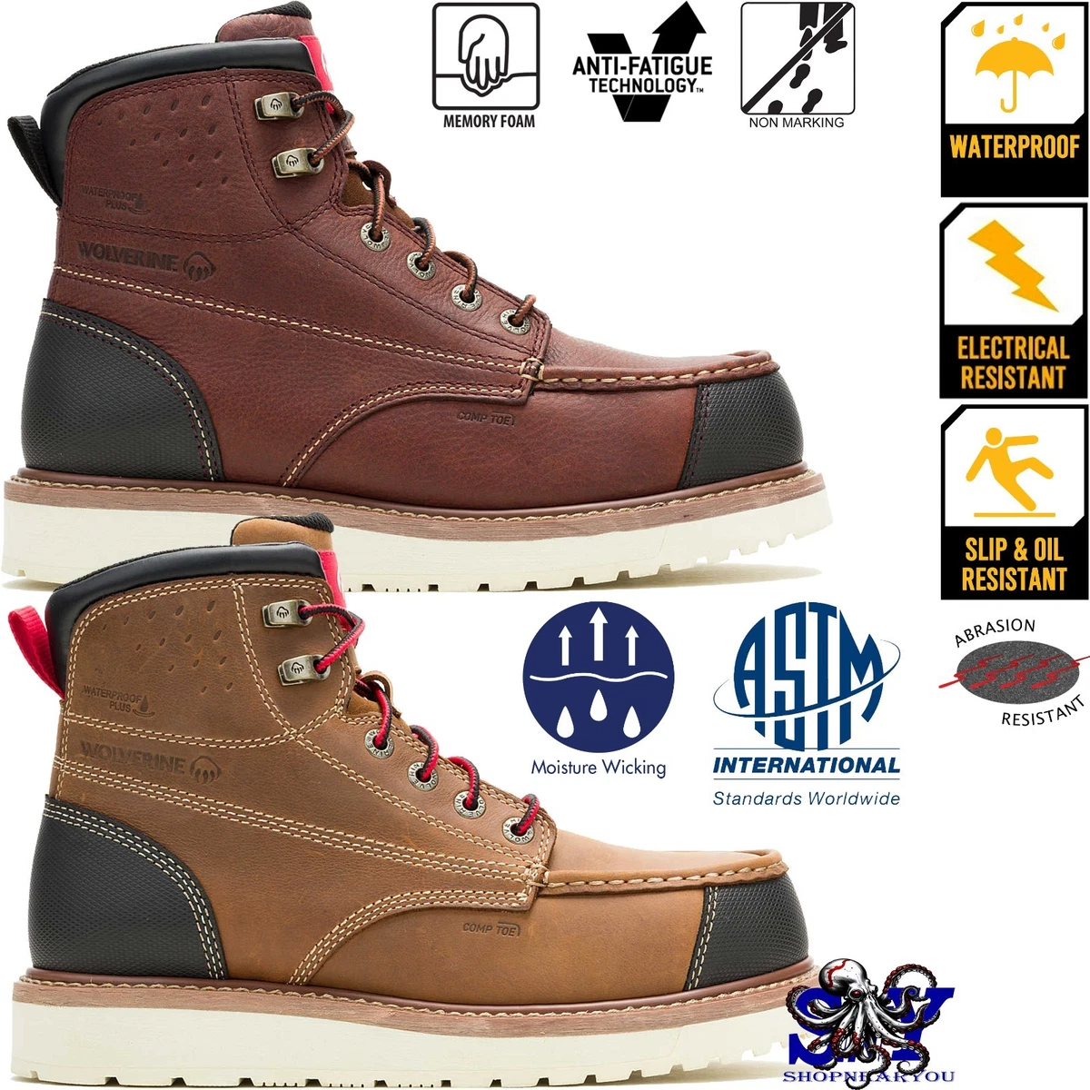 Wolverine Rev UltraSpring DuraShocks Vent Carbonmax Boot W220018 Men 10.5M Brown Wolverine Combat Boots for Men for Sale | Shop New & Used  main image 2
