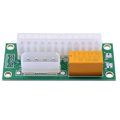 DUAL ATX PSU ADAPTER 24Pin to SATA Dual Power Supply Adapter Cable Card