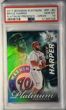 2017 Bowman Platinum Bryce Harper Platinum Presence Green PSA 10