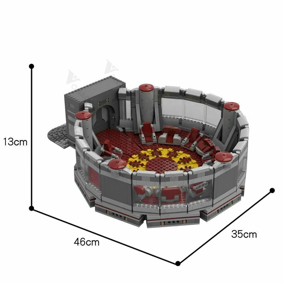Futuristic Council Chamber MOC Building Blocks Set, Sci-Fi Model Bricks Toy Gift - Image 2 of 2