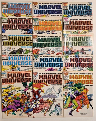 Official Handbook of the Marvel Universe Deluxe Edition #1-15 Full Set (1985) VF