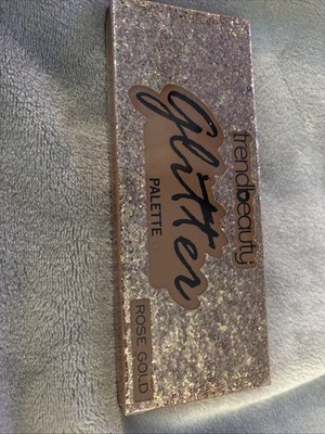Trend Beauty Glitter Eye Shadow 10 Color Palette: ROSE GOLD  New! Mirror Inside
