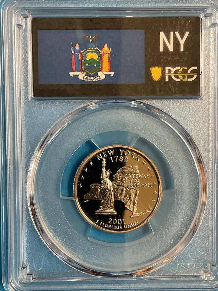 3-Coins State Quarters PCGS PR69DCAM 2001S NY/2004S MI/2014S Everglades NP - Image 2 of 4