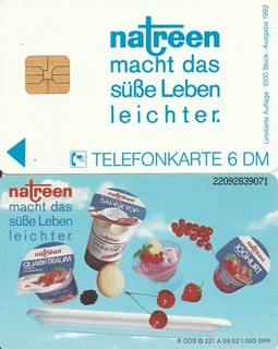 O 221 A 09.92 NATREEN Sweet Life Phone Card Only 1000 Count
