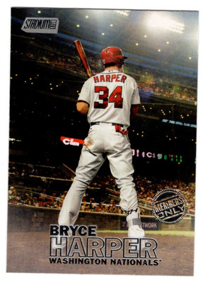 BRYCE HARPER 2016 STADIUM CLUB MEMBERS ONLY SSP CASE HIT #105 SUPER RARE