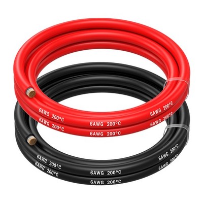 MMOBIEL 6 AWG Silikon Elektronik Kabel - 6 Gauge Verzinnte Kupferkabel 1.5 m