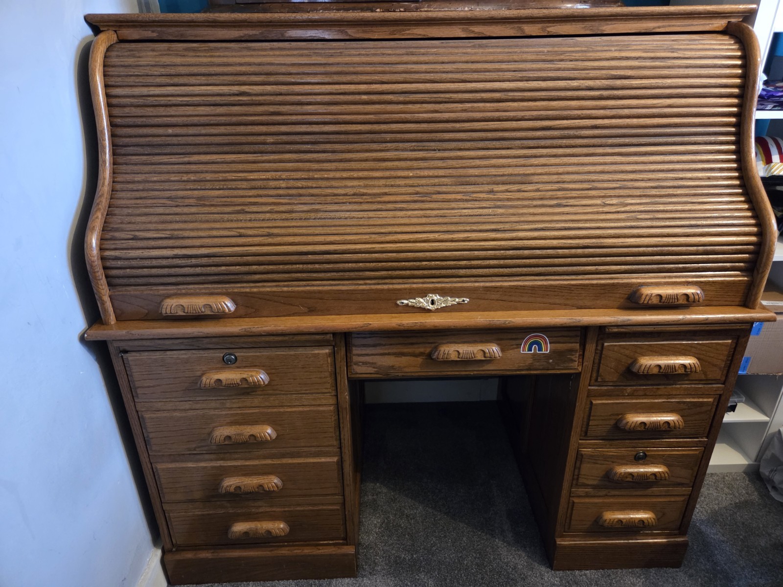 Solid Wood Large Computer Desk