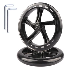 2-Pack 200mm Scooter Replacement Wheels - 8-Inch Wheels for Razor A5, Lascoot...