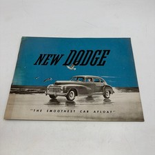 Post-ww2 New Dodge The Smoothest Car Afloat Booklet Brochure