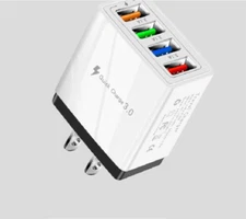 4Ports QC3.0 Fast Quick Charge USB Hub Wall Charger Power Adapter US EU Plug