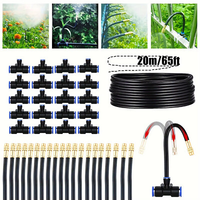 65ft Drip Irrigation Kit Garden Irrigation System Plant Watering Drip Adjustable