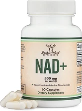 NAD+ Supplement, 500mg 95% Pure, Vegan Non-GMO, 30 Day Supply by Double Wood