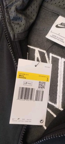 Nike Air Sportswear Full Zip Fleece Hoodie Jacket - Mens Size Small Deadstock - Picture 9 of 18